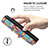 Leather Case Stands Fashionable Pattern Flip Cover Holder S06D for Samsung Galaxy S21 5G