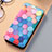 Leather Case Stands Fashionable Pattern Flip Cover Holder S06D for Samsung Galaxy S21 5G Blue