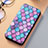 Leather Case Stands Fashionable Pattern Flip Cover Holder S06D for Samsung Galaxy S21 5G Purple