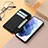 Leather Case Stands Fashionable Pattern Flip Cover Holder S06D for Samsung Galaxy S21 Plus 5G