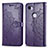 Leather Case Stands Fashionable Pattern Flip Cover Holder S07D for Google Pixel 3a XL Purple