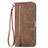 Leather Case Stands Fashionable Pattern Flip Cover Holder S07D for Samsung Galaxy S21 5G