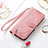 Leather Case Stands Fashionable Pattern Flip Cover Holder S07D for Samsung Galaxy S21 5G Rose Gold