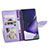 Leather Case Stands Fashionable Pattern Flip Cover Holder S07D for Samsung Galaxy S23 Ultra 5G