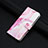 Leather Case Stands Fashionable Pattern Flip Cover Holder Y01X for Xiaomi Redmi 9C Pink