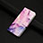 Leather Case Stands Fashionable Pattern Flip Cover Holder Y01X for Xiaomi Redmi 9C Purple