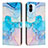 Leather Case Stands Fashionable Pattern Flip Cover Holder Y01X for Xiaomi Redmi A2 Sky Blue