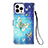 Leather Case Stands Fashionable Pattern Flip Cover Holder Y02B for Apple iPhone 13 Pro Blue