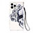 Leather Case Stands Fashionable Pattern Flip Cover Holder Y02B for Apple iPhone 13 Pro Max White