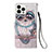 Leather Case Stands Fashionable Pattern Flip Cover Holder Y02B for Apple iPhone 13 Pro Mixed