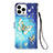 Leather Case Stands Fashionable Pattern Flip Cover Holder Y02B for Apple iPhone 14 Pro Max Blue