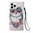 Leather Case Stands Fashionable Pattern Flip Cover Holder Y02B for Apple iPhone 14 Pro Max Mixed