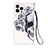 Leather Case Stands Fashionable Pattern Flip Cover Holder Y02B for Apple iPhone 14 Pro Max White