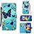 Leather Case Stands Fashionable Pattern Flip Cover Holder Y02B for Samsung Galaxy A11 Sky Blue