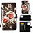 Leather Case Stands Fashionable Pattern Flip Cover Holder Y02B for Samsung Galaxy A33 5G Black