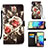 Leather Case Stands Fashionable Pattern Flip Cover Holder Y02B for Samsung Galaxy A71 5G Black