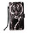Leather Case Stands Fashionable Pattern Flip Cover Holder Y02B for Xiaomi POCO C3 Black