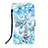 Leather Case Stands Fashionable Pattern Flip Cover Holder Y02B for Xiaomi POCO C3 Mint Blue