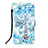 Leather Case Stands Fashionable Pattern Flip Cover Holder Y02B for Xiaomi Poco M3 Sky Blue