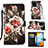 Leather Case Stands Fashionable Pattern Flip Cover Holder Y02B for Xiaomi Redmi 10C 4G