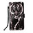 Leather Case Stands Fashionable Pattern Flip Cover Holder Y02B for Xiaomi Redmi 10C 4G Black