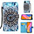 Leather Case Stands Fashionable Pattern Flip Cover Holder Y02B for Xiaomi Redmi 9C