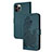 Leather Case Stands Fashionable Pattern Flip Cover Holder Y02X for Apple iPhone 13 Pro Green