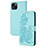 Leather Case Stands Fashionable Pattern Flip Cover Holder Y02X for Apple iPhone 14 Plus Sky Blue