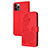 Leather Case Stands Fashionable Pattern Flip Cover Holder Y02X for Apple iPhone 14 Pro Max Red