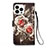 Leather Case Stands Fashionable Pattern Flip Cover Holder Y03B for Apple iPhone 13 Pro Max