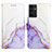 Leather Case Stands Fashionable Pattern Flip Cover Holder Y03B for Samsung Galaxy A04s Clove Purple