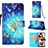 Leather Case Stands Fashionable Pattern Flip Cover Holder Y03B for Samsung Galaxy A10