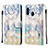 Leather Case Stands Fashionable Pattern Flip Cover Holder Y03B for Samsung Galaxy A20e Mint Blue