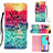 Leather Case Stands Fashionable Pattern Flip Cover Holder Y03B for Samsung Galaxy A52 5G