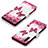 Leather Case Stands Fashionable Pattern Flip Cover Holder Y03B for Samsung Galaxy A70 Hot Pink