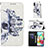 Leather Case Stands Fashionable Pattern Flip Cover Holder Y03B for Samsung Galaxy A71 5G Black