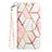 Leather Case Stands Fashionable Pattern Flip Cover Holder Y03B for Samsung Galaxy S21 Ultra 5G