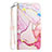 Leather Case Stands Fashionable Pattern Flip Cover Holder Y03B for Samsung Galaxy S22 5G