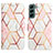 Leather Case Stands Fashionable Pattern Flip Cover Holder Y03B for Samsung Galaxy S22 Plus 5G Mixed