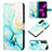 Leather Case Stands Fashionable Pattern Flip Cover Holder Y03B for Samsung Galaxy S23 5G