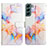 Leather Case Stands Fashionable Pattern Flip Cover Holder Y03B for Samsung Galaxy S23 5G Colorful