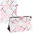 Leather Case Stands Fashionable Pattern Flip Cover Holder Y04B for Apple iPad 10.2 (2020) Pink