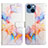 Leather Case Stands Fashionable Pattern Flip Cover Holder Y04B for Apple iPhone 13 Blue
