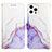 Leather Case Stands Fashionable Pattern Flip Cover Holder Y04B for Apple iPhone 13 Pro Max