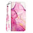 Leather Case Stands Fashionable Pattern Flip Cover Holder Y04B for Samsung Galaxy A04s Hot Pink