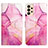 Leather Case Stands Fashionable Pattern Flip Cover Holder Y04B for Samsung Galaxy A33 5G Hot Pink