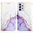 Leather Case Stands Fashionable Pattern Flip Cover Holder Y04B for Samsung Galaxy A52 5G Purple