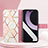 Leather Case Stands Fashionable Pattern Flip Cover Holder Y04B for Xiaomi Mi 12 Lite NE 5G