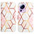 Leather Case Stands Fashionable Pattern Flip Cover Holder Y04B for Xiaomi Mi 12 Lite NE 5G White