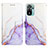 Leather Case Stands Fashionable Pattern Flip Cover Holder Y04B for Xiaomi Poco M5S Purple